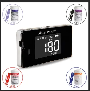 Uric Acid, Cholesterol and Glucose Meter Kit. 