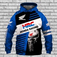 2021 Lightweight New Honda Racing Hooded Sports Motorcycle Printed 3D Sweatshirt Casual Jacket and Sweatshirt Harajuku Full Size