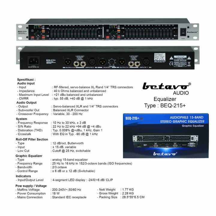 Equalizer Betavo BEQ 215+ Subwoofer Original Lazada Indonesia