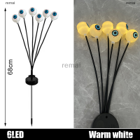 remai ไฟดวงตาฮาโลวีน6ไฟไฟสนามหญ้าพลังงานแสงอาทิตย์กลางแจ้งไฟโยกสำหรับทางเดินในสวน2023ตกแต่งฮาโลวีน