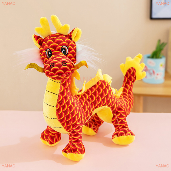 YANAO New Chinese Dragon Plush Toy Soft Stuffed Animal Dragon Doll