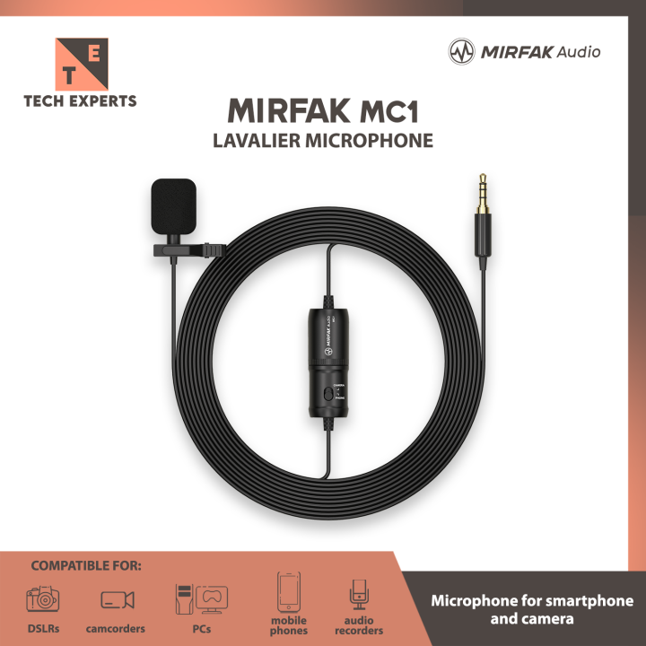 Mirfak MC1 Lavalier Microphone (Microphone for Smartphone and Camera