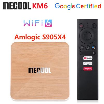 MECOOL KM6 Amlogic S905X4 4GB 64GB AV1 Android 10 4K Smart TVBox MPG4 Set TopBox Local spot