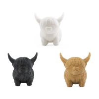 Highland Cow Figurine, Impressão 3D Material, Decorações Do Partido, Highland Decor, 3ชิ้น