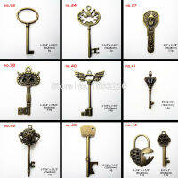 1x ยี่ห้อใหม่ Heavy Duty ขนาดใหญ่ทองเหลืองโบราณ Vintage Vtg Old Lock Decor Skeleton Key จี้โบว์ Steampunk Charms เครื่องประดับ DIY