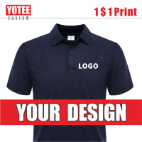 YOTEE เสื้อสำหรับผู้ชายใส่ฤดูร้อนแขนลำลองขาสั้นเสื้อโปโลโลโก้แบบกลุ่มบริษัทออกแบบได้ตามต้องการ