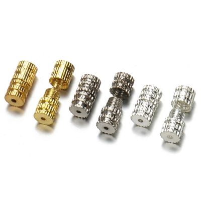 50-100pcs/lot Jewelry Clasps Cylinder Screw Fasteners Connector for Jewelry Making Necklace Bracelet Closure Buckle Diy Findings