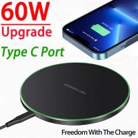 60W Fast Wireless Charger Pad สำหรับ 13 12 11 X Pro Max สำหรับ Samsung Galaxy S21 S20 S10 S9 S8 Xiaomi Wireless Charging Pad