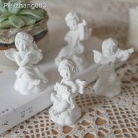 Angels Resin Statue Small Sculpture Cute Cupid Figurines Nordic Style Creative Decor Ornaments Angel Statues Home Desktop Decor