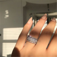 3 Carats Natural Diamond Jewelry Solid S925 Silver color Ring for Women Stamp Anillos De Bizuteria Silver 925 Jewelry Gemstone