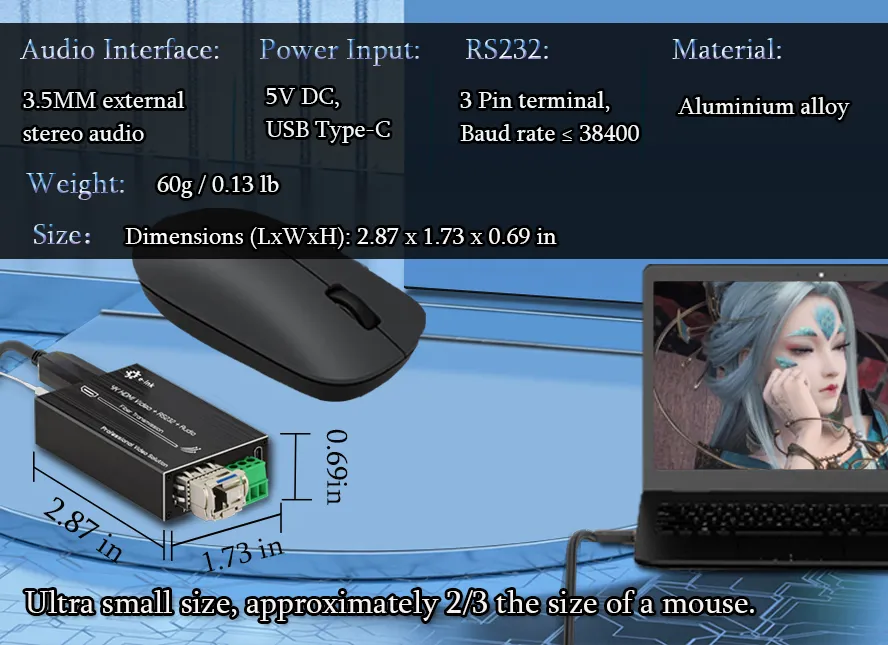 Mini 4K HDMI Fiber Extender HDMI to Fiber Converter, 4K HDMI Video  Optical Transceiver Up to