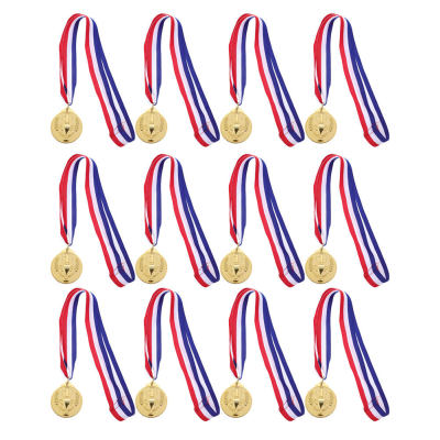 KTmall 12ชิ้นรางวัลเหรียญทองกีฬาพบเหรียญรางวัลผู้ชนะการแข่งขันของที่ระลึกรางวัลอุปกรณ์ตกแต่ง
