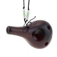 6 Holes Alto Tone C Ocarina Flute Ceramic Black Pottery y Glaze Flute Musical Instrument for Beginner with Hang Rope