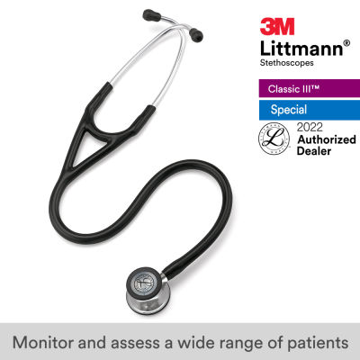 3M Littmann Cardiology IV Stethoscope, 27 inch, #6177 ( Black Tube, Mirror-Finish Chestpiece, Stainless Stem and Eartubes)