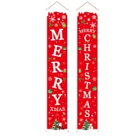 Christmas Porch Banner, Door Banners, Porch Sign,Christmas Hanging Welcome Banner Sign Decor