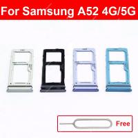 ที่วางถาดซิมการ์ดคู่สําหรับ Samsung A52 4G 5G A525 A525F A525M A526B A526 Micro Sim Card Reader Adapter Parts