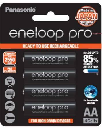 แท้-100-ประกันศูนย์-panasonic-eneloop-pro-pack-4-ก้อน-aa-2550-mah-original-rechargable-battery-ถ่านชาร์จ