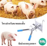 【กรุงเทพจัดส่งสินค้า】เครื่องมือแร็คตอนสุกร Double Hook Suspension สแตนเลสใช้งานง่ายสะดวก Pig Castration Frame