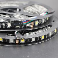 1m 5m LED Strip light 5050 RGB Black PCB DC12V Flexible LED tape lamp 60 LED/m 5050 RGB/White/Warm White/Blue/Green/Red/RGBW LED Strip Lighting