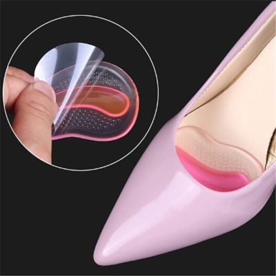 1 Pair Invisible Shoe Pads Silicone Gel Forefoot Patch Insoles Women High Heels Anti-Slip Cushions Pads Pain Relief Foot Care Shoes Accessories