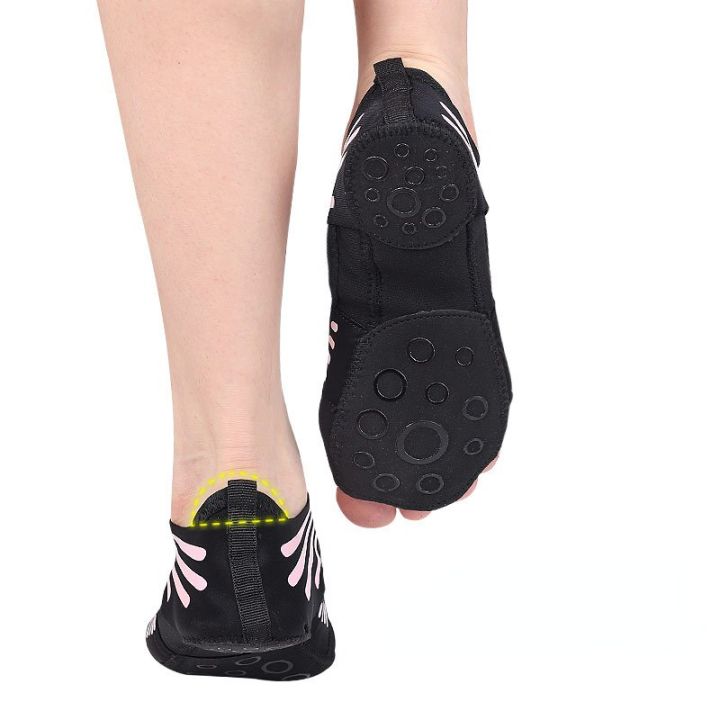 uiy-6ถุงเท้าผู้หญิงกันลื่นรองเท้าโยคะแบนกันลื่นพิลาทีสโยคะรองเท้าเต้นรำบัลเลต์ฟิตเนสรองเท้าโยคะ