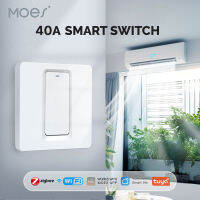 Moes เครื่องปรับอากาศสวิทช์เครื่องทำน้ำอุ่น ZigBee หม้อไอน้ำอัจฉริยะควบคุมด้วยแอปตัวจับเวลา Tuya ไร้สาย Wi-Fi สำหรับ Google Home Vioce