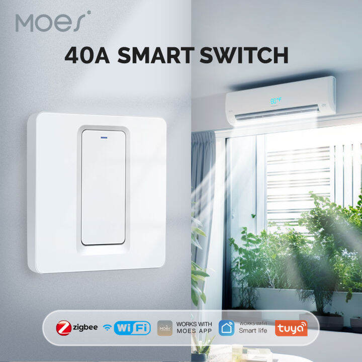 Moes ZigBee Water Heater Switch Air Conditioner 40A Smart Boiler Controllr WIFI  Wireless Tuya Timer APP for Google Home Vioce | Lazada Singapore