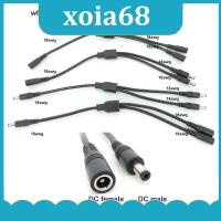 xoia68 Shop 18awg 10A 1-36v 2 way 1 male female to 2 male female DC Power supply adapter Cable 5.5mmx2.1mm Splitter connector Plug extension