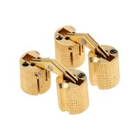 5Pcs/Sets Copper Brass Furniture Hinges 12mm Cylindrical Hidden Cabinet Concealed Invisible Door Box Hinges For Hardware Door Hardware Locks