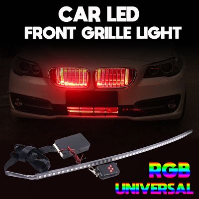 Universal Car Front Bumper Intake Grille LED Strip Light 7 Color RGB Ambient Light Tail Light for-BMW E90 F30 E46 Ford