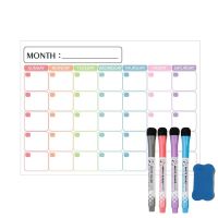 Magnetic Weekly Planner Monthly Calendar Dry Erase Whiteboards for Kitcher Frigerator Magnet Sticker for Kids Family Educational