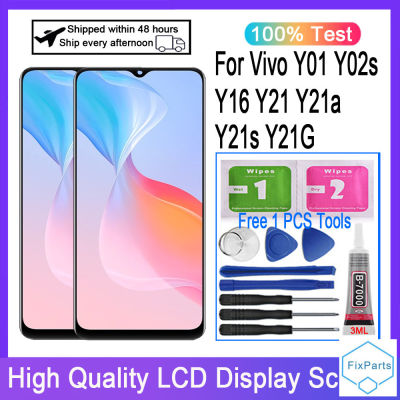 สำหรับ Vivo Y01 Y02s Y21 Y21a Y21s Y21G แผงหน้าจอทัชสกรีนจอแสดงผล LCD แบบสัมผัสหน้าจอ