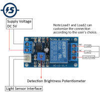 รีเลย์ Photoresistor แรงดันไฟฟ้า DC 5V12V ไม่มีโหลดเอาต์พุต AC 0-125V Dc 0-14V โมดูลเซ็นเซอร์ความต้านทานพร้อมเซ็นเซอร์วัดแสง