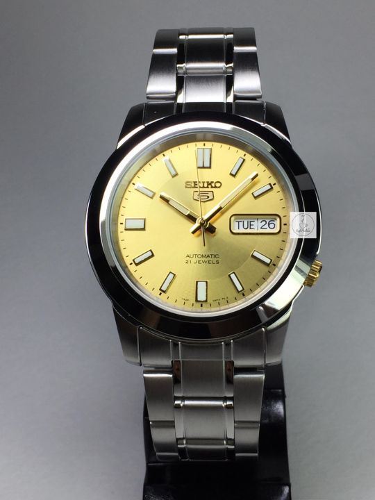 นาฬิกา-ไซโก้-ผู้ชาย-seiko-5-automatic-รุ่น-snkk13k1-automatic-mens-watch-stainless-steel-จาก-cafenalika-ของแท้-100