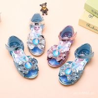 COD DSGRTYRTUTYIY 【JOY】Girls Sandals 2021 Summer Aisha Princess Shoes Frozen Baby Soft Bottom Sandals Bag Heel Performance Student Shoes