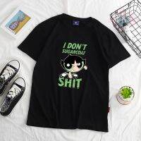 【New】READY STOCK Korean Style new cotton T-shirt womens blouse Powerpuff girl cartoon print short-sleeved round neck blouse couple casual half-sleeved