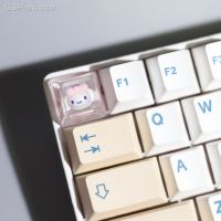 ☎Mimeo Bonito อนิเมะ Keycap Rosa โปร่งใสสเตอริโอ PBT Teclado Mecânico Resina R4 1ชิ้น