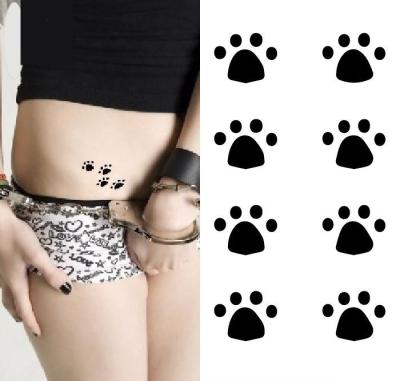 hot！【DT】✱✜  Temporary Sticker on body cat footprints tatto stickers tatoo fake tattoos for girl women