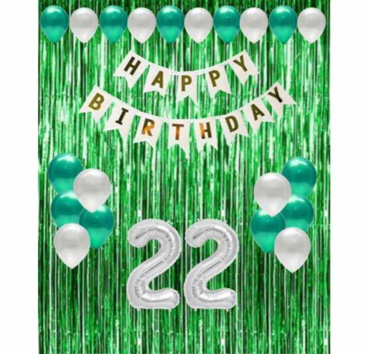 Paket Dekorasi Ulang Tahun Tema Hijau simple Dan Hemat/Paket Dekorasi