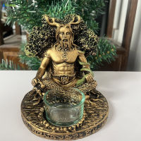 Cernunnos God ตกแต่งห้องบ้านศิลปะบนโต๊ะที่ใส่เทียนทีไลท์เหมาะสำหรับตกแต่งถังแช่ไวน์สำนักงานตกแต่งห้องบ้านศิลปะบนโต๊ะที่ใส่เทียนทีไลท์หวานใจเหมาะสำหรับการตกแต่งถังแช่ไวน์สำนักงานกวาด