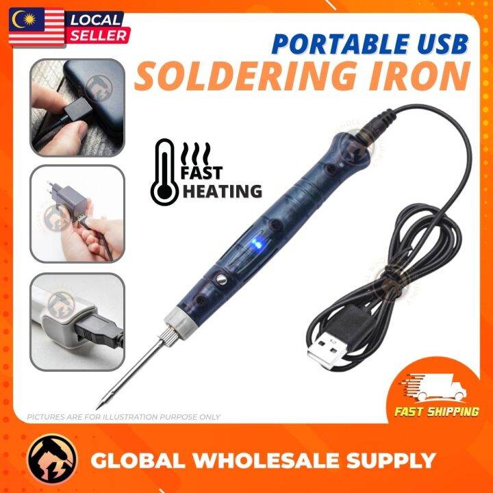 [READY STOCK] USB Soldering Set Soldering 5V 8W Iron Welding Soldering