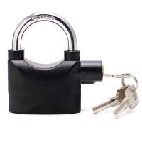 Black Waterproof Siren Alarm Padlock Alarm Lock for Motorcycle Bike Bicycle Perfect Security with 110dB Alarm Locks