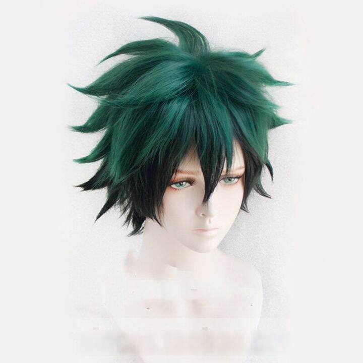 อะนิเมะ-my-hero-academia-cosplay-ผม-izuku-midoriya-วิกผม-boku-no-hero-academia-academy-คอสเพลย์-izuku-midoriya-deku-ผม