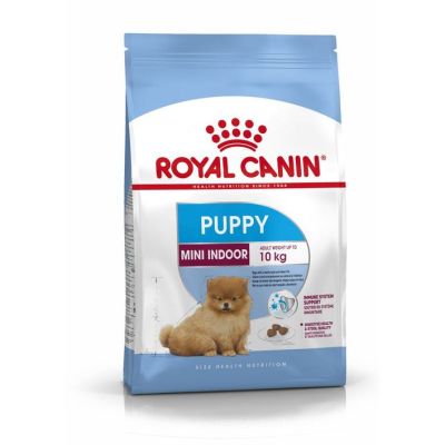 Royal Canin : Puppy Mini Indoor 1.5kg.อาหารเม็ดสำหรับลูกสุนัขพันธุ์เล็กที่เลี้ยงภายในบ้านโดยเฉพาะ