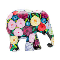 Elephant Parade รูปปั้นช้าง Rambling Rose (10cm) รูปปั้นช้างทำมือขนาดเล็กหลากสีสัน จากเชียงใหม่ ของขวัญวันเกิด ของที่ระลึกไทย