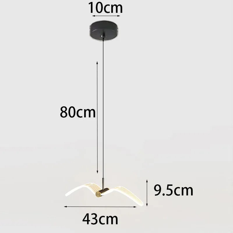 Led Seagull Pendant Lights Bedroom Bedside Background Wall Hanging ...