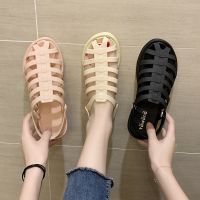 Jelly Roman sandals and slippers womens shoes summer rubber soft bottom outwear beach sandals