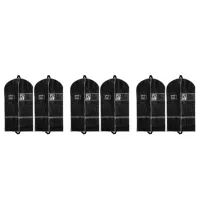 Garment Bags 6 Pack 43 Inch Garment Bags for Storage Travel Nonwoven Fabric Dress Bag with 2 Large Mesh Pockets