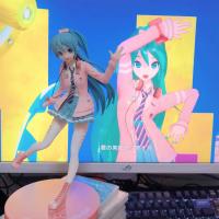 24cm Bandai Original Sega Spm Vocaloid Hatsune Miku Project Diva Arcade Future Tone Ribbon Girl Pvc Action Figure Model Doll Toy