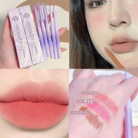 ดินสอ Lipliner เคลือบกันน้ำสีชมพูนู้ดลิปสติกทินท์คอนทัวร์ติดทนนานไม่ติดถ้วยชุ่มชื้นเครื่องสำอางสำหรับริมฝีปาก